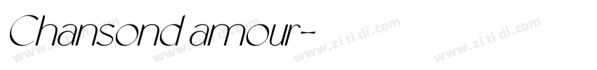 Chansond amour字体转换